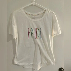 Rae Dunn Medium Pride fitted t shirt size large